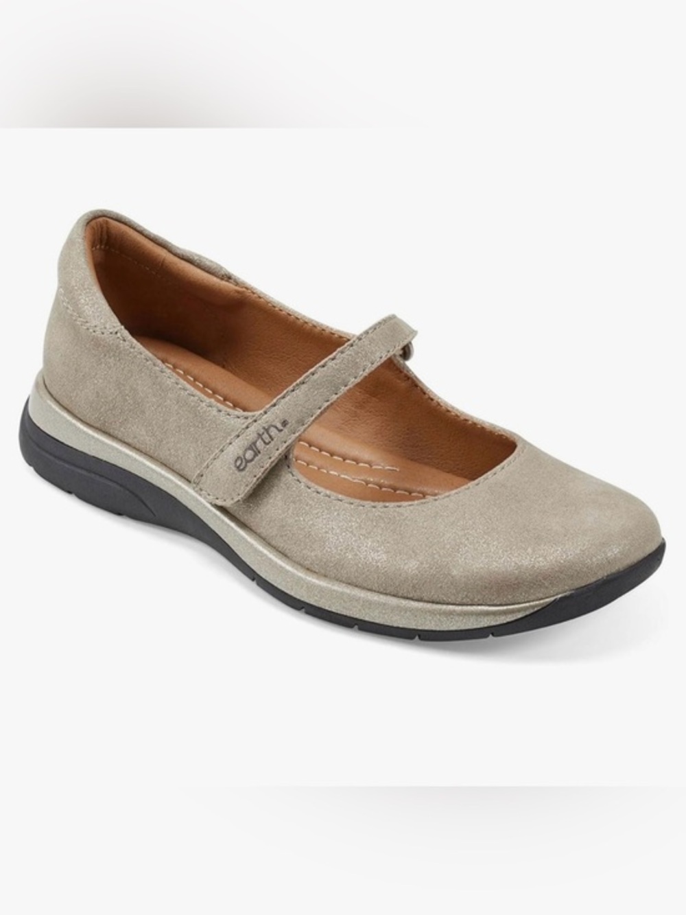 NWOB Earth Tose Lug Sole Square Toe Casual Ballet Flats size 8.5